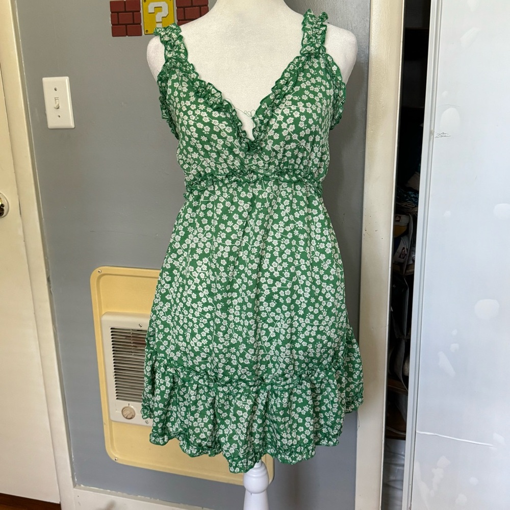 👠green dress